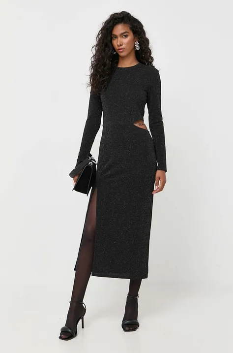 Karl Lagerfeld sukienka kolor czarny maxi dopasowana