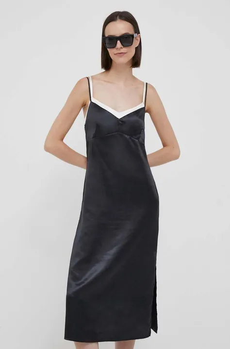 Платье Calvin Klein Jeans цвет чёрный midi прямое
