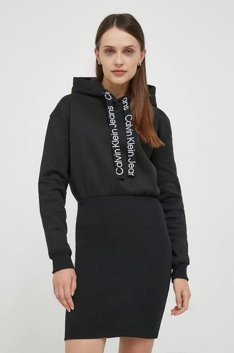 Сукня Calvin Klein Jeans колір чорний mini oversize