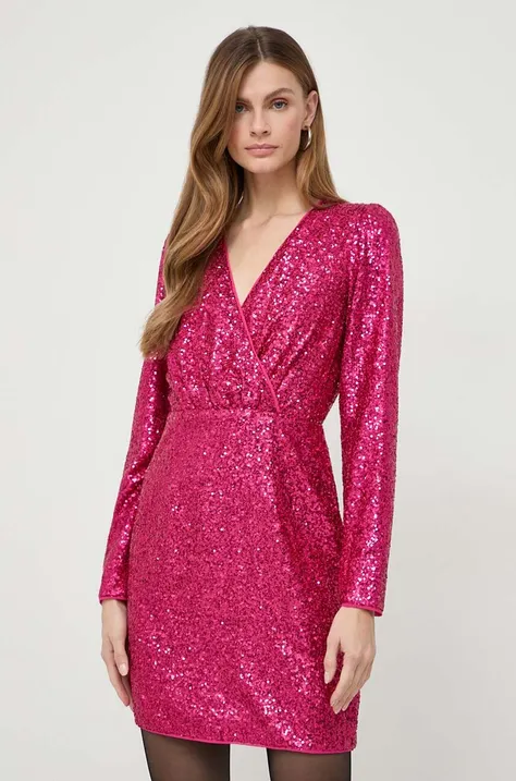 Šaty Morgan ružová farba, mini, áčkový strih