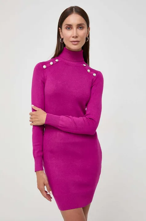 Šaty Morgan RMCLAP fialová farba, mini, priliehavá, RMCLAP