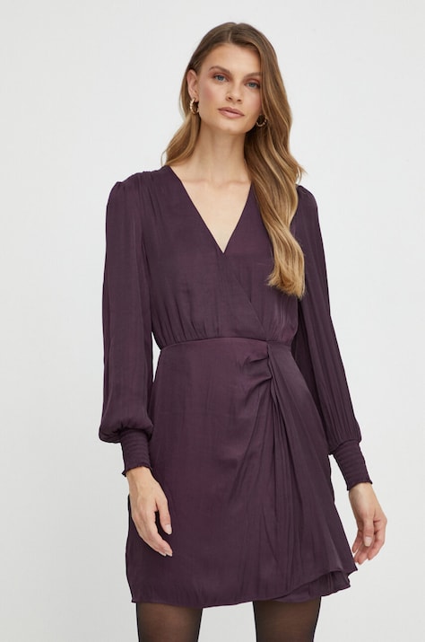 Morgan rochie culoarea violet, mini, evazată