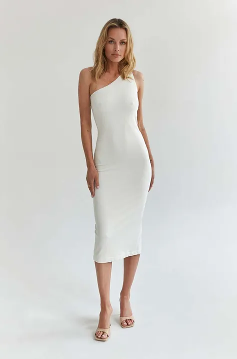 Сукня Saint Body колір білий midi облягаюча