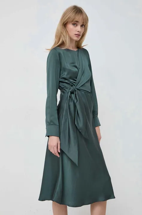Marella sukienka kolor zielony mini rozkloszowana