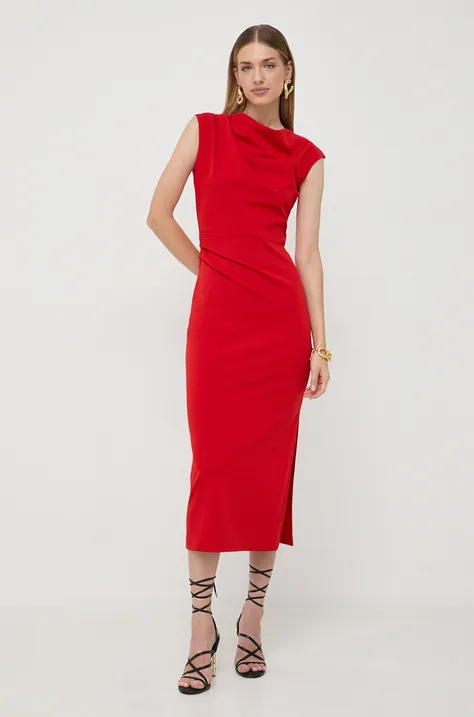 Marella sukienka kolor czerwony maxi dopasowana