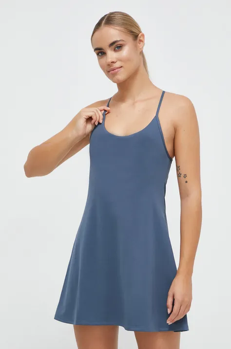 Reebok sukienka sportowa Lux Collection kolor niebieski mini rozkloszowana