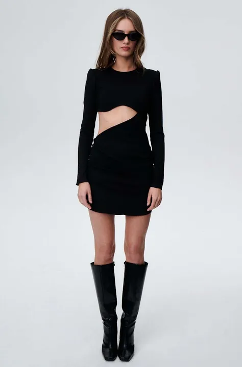 Undress Code sukienka kolor czarny mini dopasowana