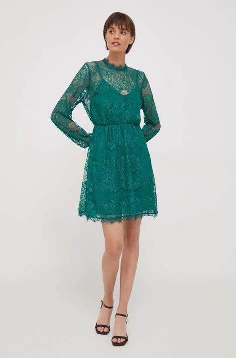 Платье Artigli цвет зелёный mini расклешённое