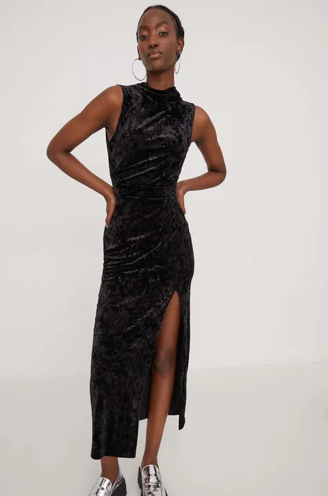 Сукня Superdry колір чорний maxi облягаюча
