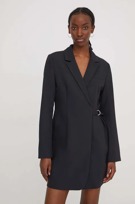 Abercrombie & Fitch ruha fekete, mini, egyenes