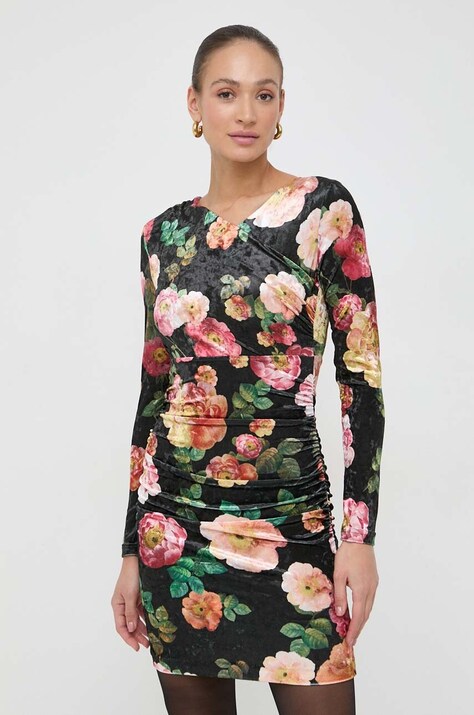 Guess rochie culoarea negru, mini, mulată