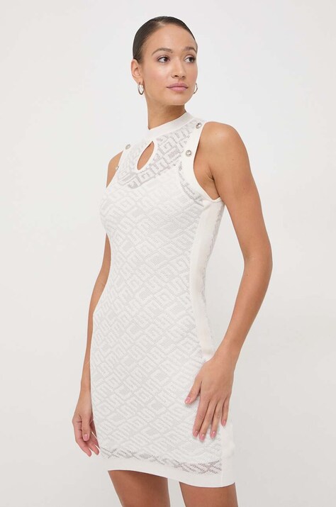 Платье Guess цвет бежевый mini облегающая