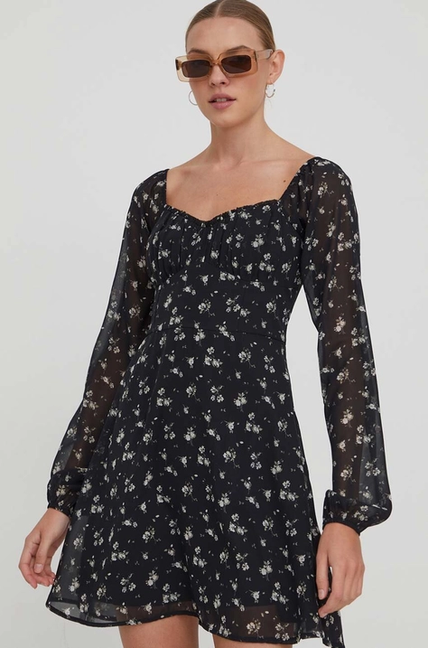 Hollister Co. rochie culoarea negru, mini, evazati