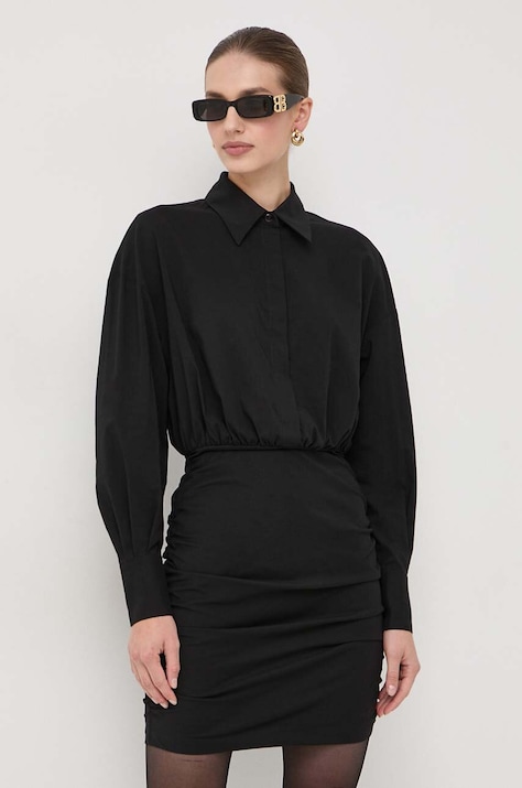 La Mania rochie culoarea negru, mini, mulată