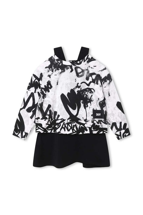 Детское платье и кофта Dkny цвет белый mini расклешённая