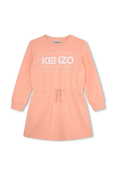 Παιδικό φόρεμα Kenzo Kids χρώμα: ροζ