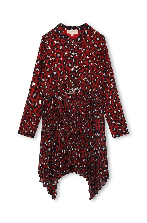 Dječja haljina Michael Kors boja: crvena, mini, širi se prema dolje
