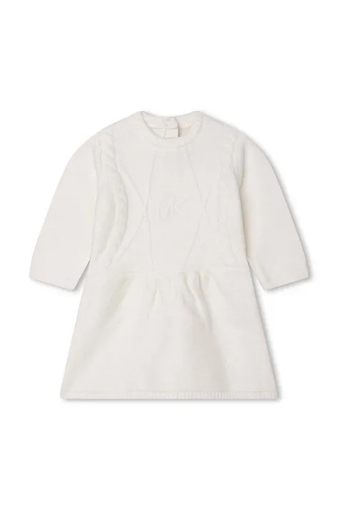 Otroška obleka Michael Kors bela barva