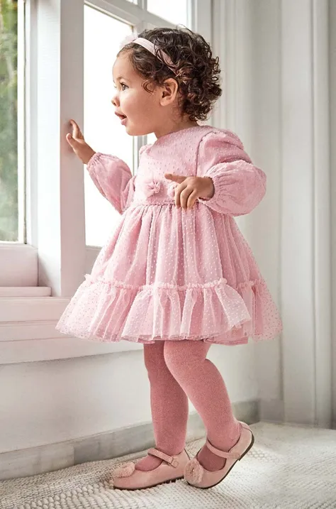 Φόρεμα μωρού Mayoral χρώμα: ροζ