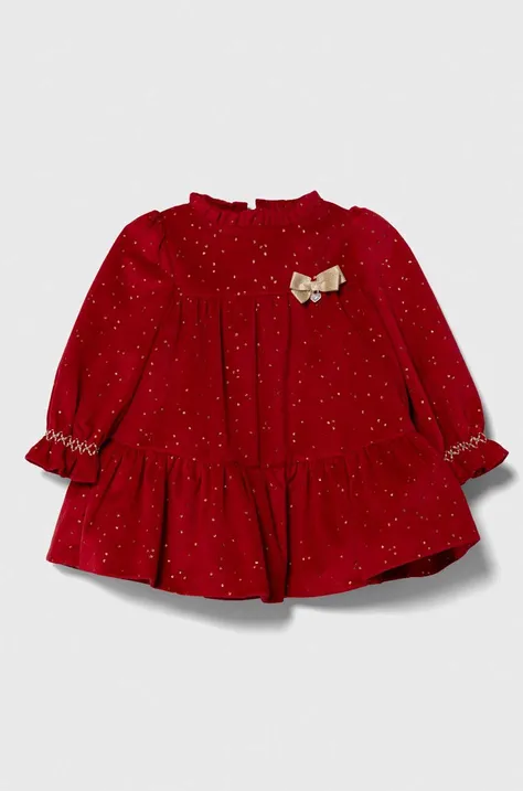 Šaty pre bábätká Mayoral červená farba, mini, áčkový strih