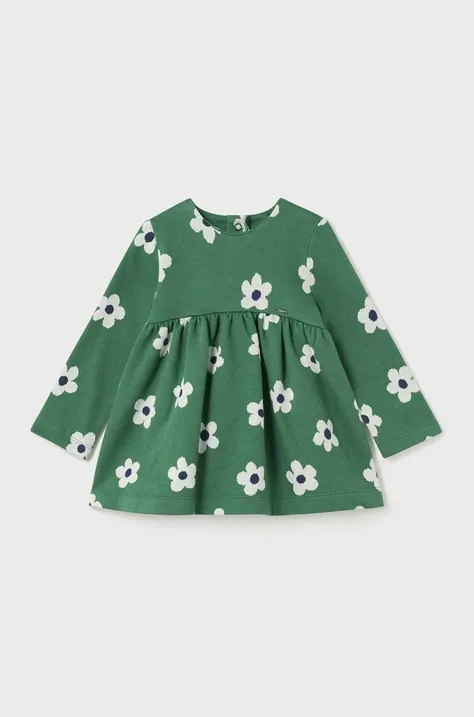 Mayoral sukienka niemowlęca kolor zielony mini rozkloszowana