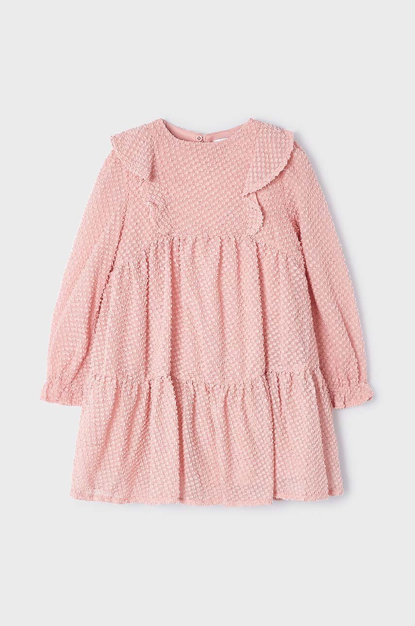 Дитяча сукня Mayoral колір рожевий mini oversize