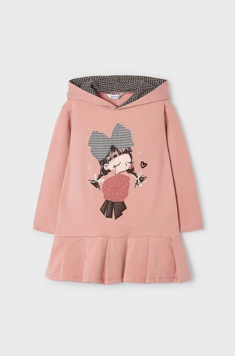 Детское платье Mayoral цвет розовый mini oversize