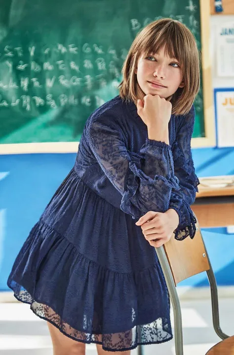 Дитяча сукня Mayoral колір синій mini розкльошена