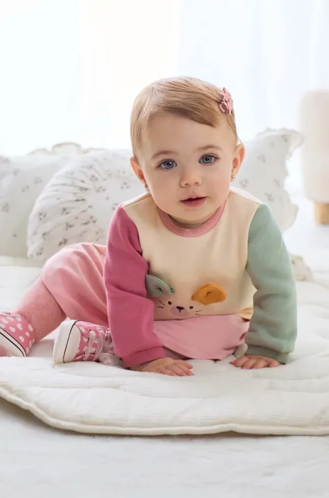 Mayoral Newborn sukienka niemowlęca kolor beżowy mini rozkloszowana