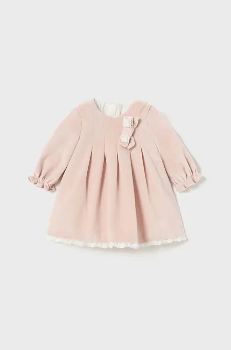 Φόρεμα μωρού Mayoral Newborn χρώμα: ροζ