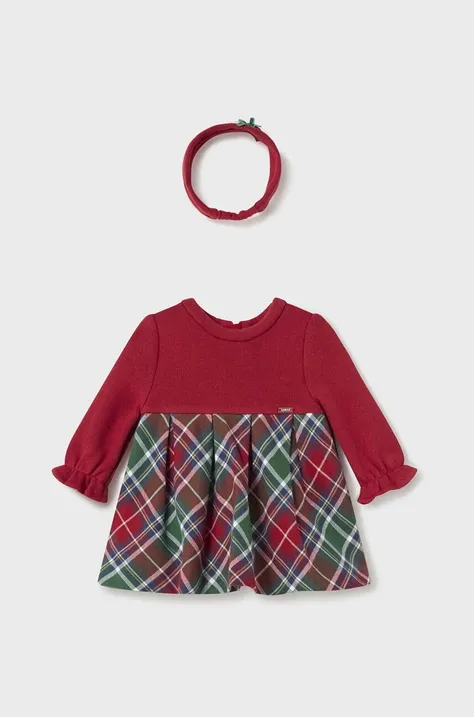 Платье для младенцев Mayoral Newborn цвет красный mini расклешённое