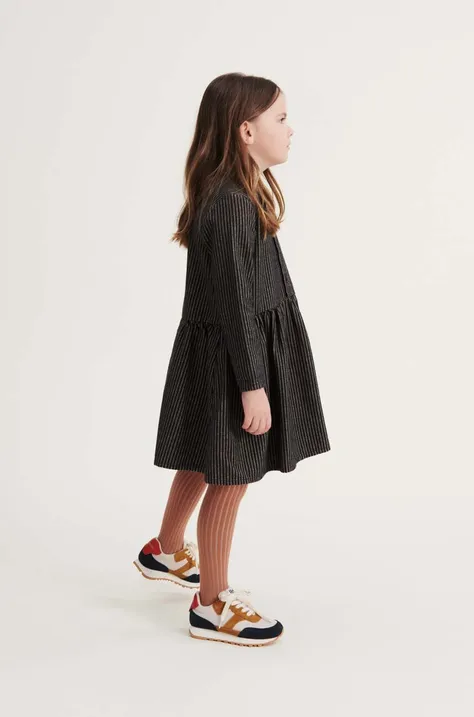 Хлопковое детское платье Liewood цвет бежевый mini расклешённая