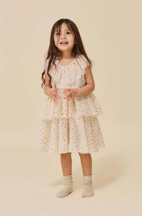 Дитяча сукня Konges Sløjd колір бежевий mini розкльошена