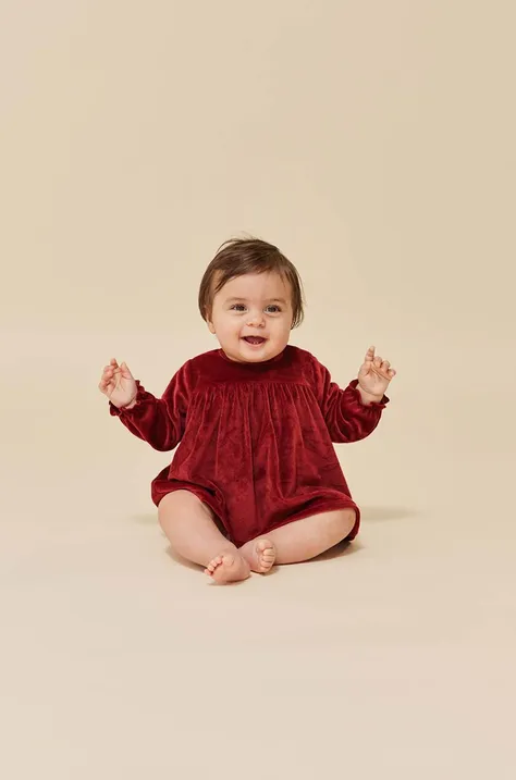 Konges Sløjd rochie bebe culoarea bordo, mini, evazati