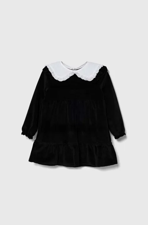 Dječja haljina Jamiks boja: crna, mini, širi se prema dolje