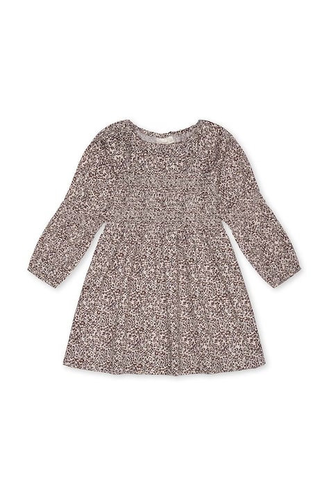 That's mine rochie din bumbac pentru copii 024628 Brianna Dress culoarea maro