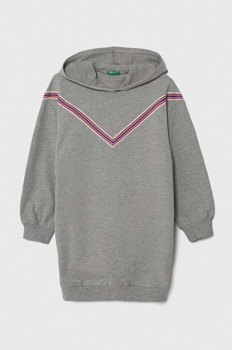 Дитяча сукня United Colors of Benetton колір сірий mini пряма