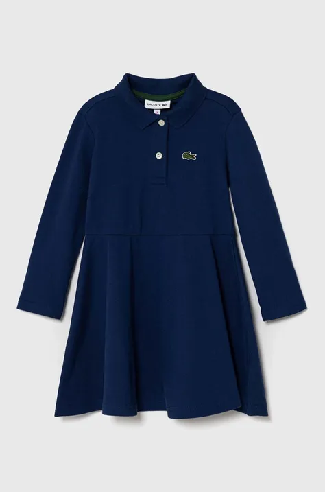 Παιδικό φόρεμα Lacoste χρώμα: ναυτικό μπλε