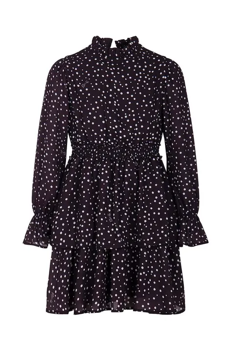 Dječja haljina Pinko Up boja: crna, mini, širi se prema dolje
