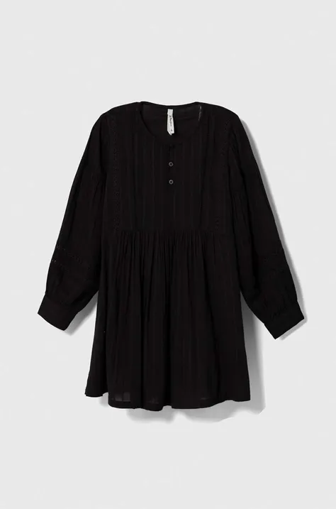 Dievčenské šaty Pepe Jeans čierna farba, mini, áčkový strih
