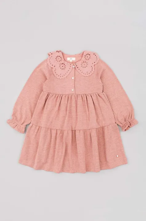 zippy sukienka dziecięca kolor różowy mini rozkloszowana