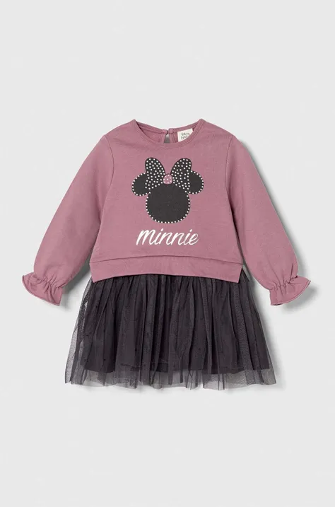zippy sukienka dziecięca x Disney kolor fioletowy mini rozkloszowana