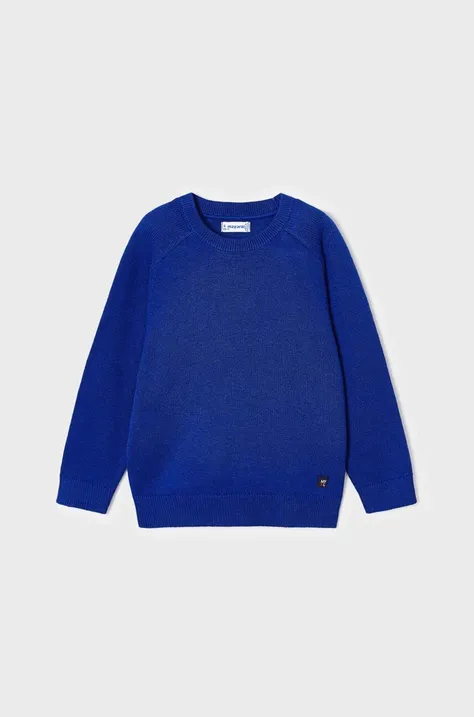 Дитячий светр з домішкою вовни Mayoral колір синій легкий