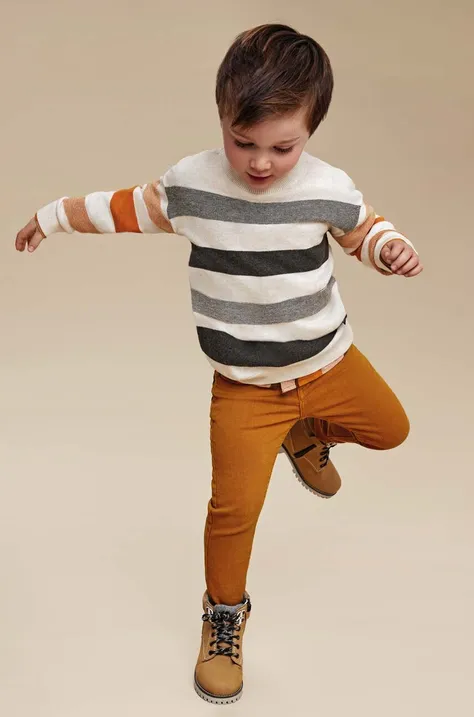 Otroški pulover s primesjo volne Mayoral oranžna barva