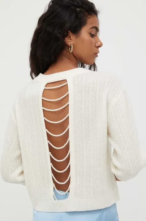 Вовняний светр Custommade жіночий колір бежевий