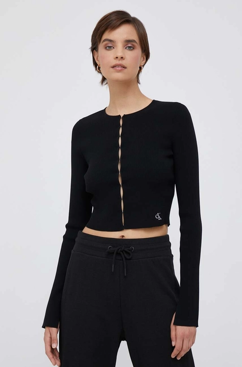 Calvin Klein Jeans cardigan culoarea negru