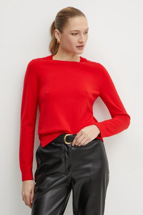 BOSS pulover de lana femei, culoarea bej, light, 50492551