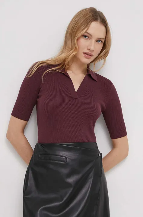 Пуловер Lauren Ralph Lauren дамски в бордо