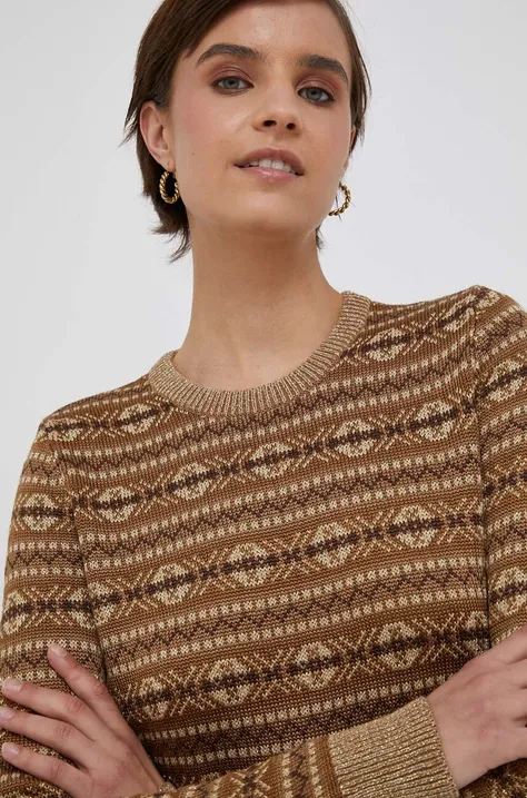 Lauren Ralph Lauren sweter damski kolor brązowy