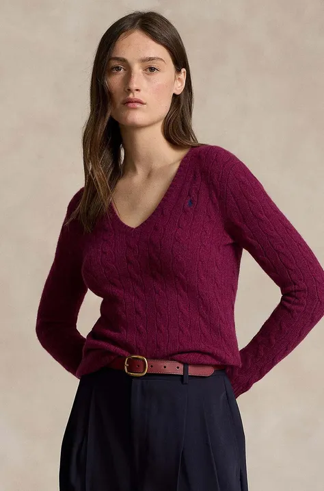 Polo Ralph Lauren maglione in lana donna colore violetto